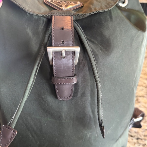 Prada City Tessuto Green Nylon Backpack - Excellent Condition- - Picture 7 of 12